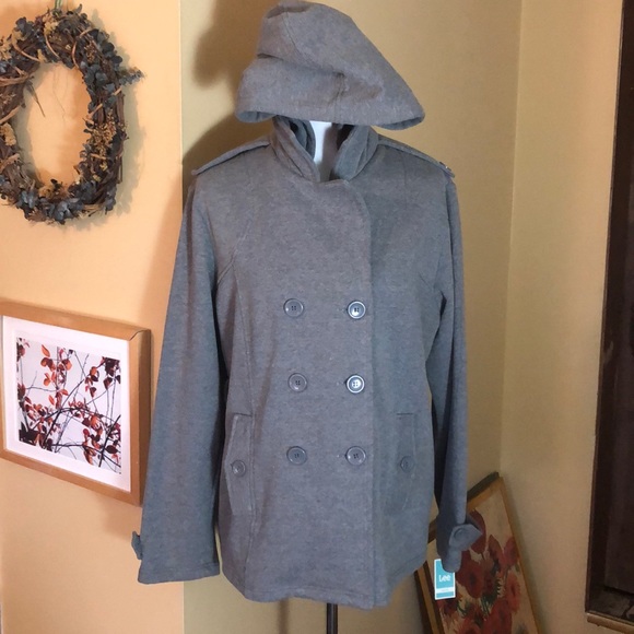 LEE Size Large Hoodie Button-Front Sweatshirt Cozy Classic Easy-Wear $58 NEW - Picture 4 of 15